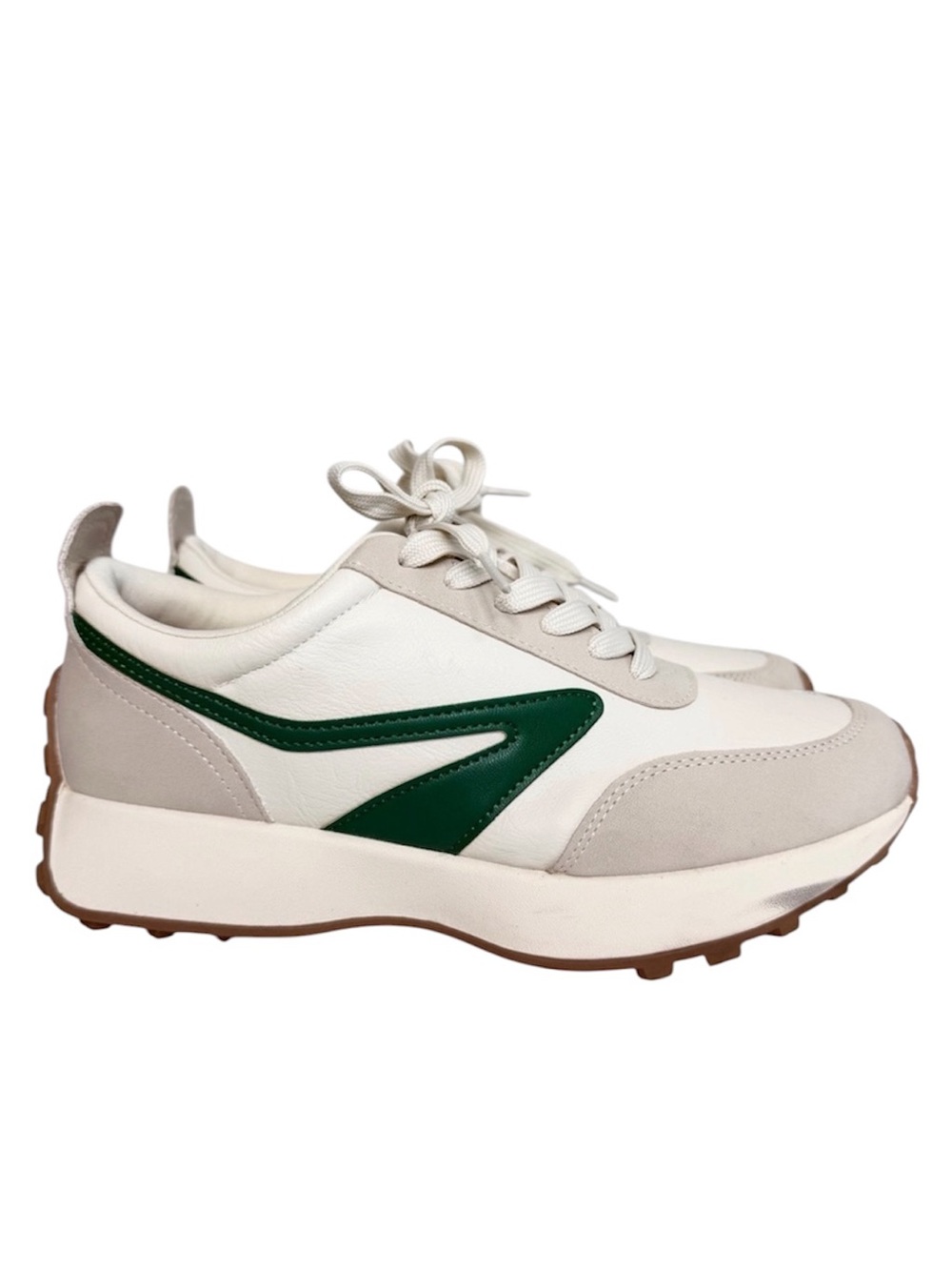 DOLCE VITA Braiden Women's Cream and Green Sneakers Size 7.5